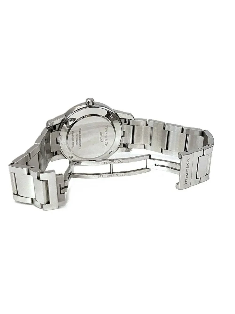 Tiffany & Co Atlas Dome Watch SS Quartz White Dial